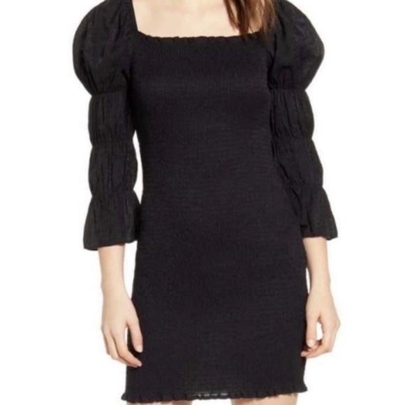 J.O.A. Dresses & Skirts - ❤️ NWT! J.O.A. Smocked Puff Sleeved Little Black Dress